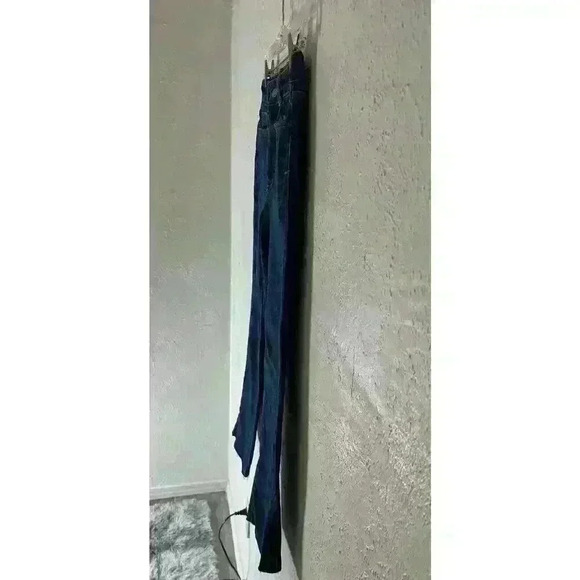 Zara Women Sz 2 High Rise Straight Fray Hem Ankle Jeans Mid Blue - Picture 2 of 9